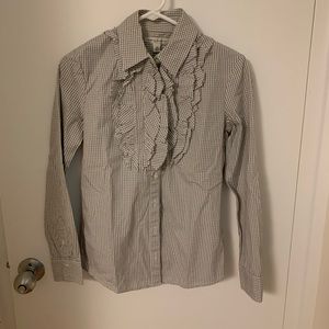 Banana Republic Ruffle Button Down Shirt